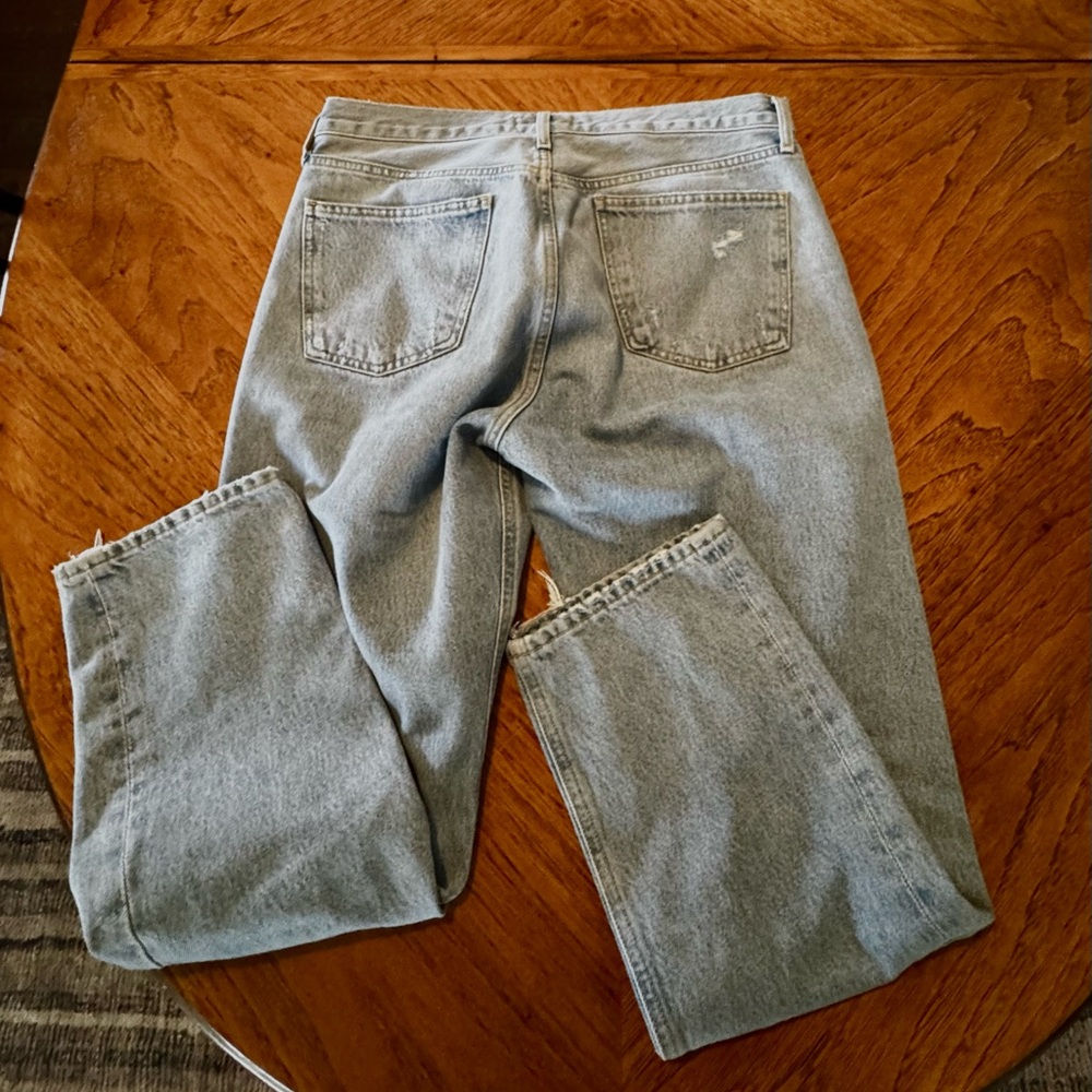 Agolde Light Blue Straight Boot Jeans